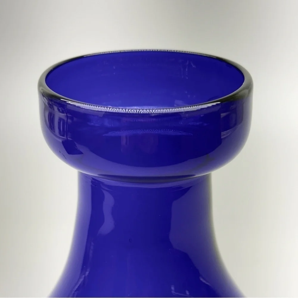 Antique Cobalt Blue Hyacinth Bulb Vase